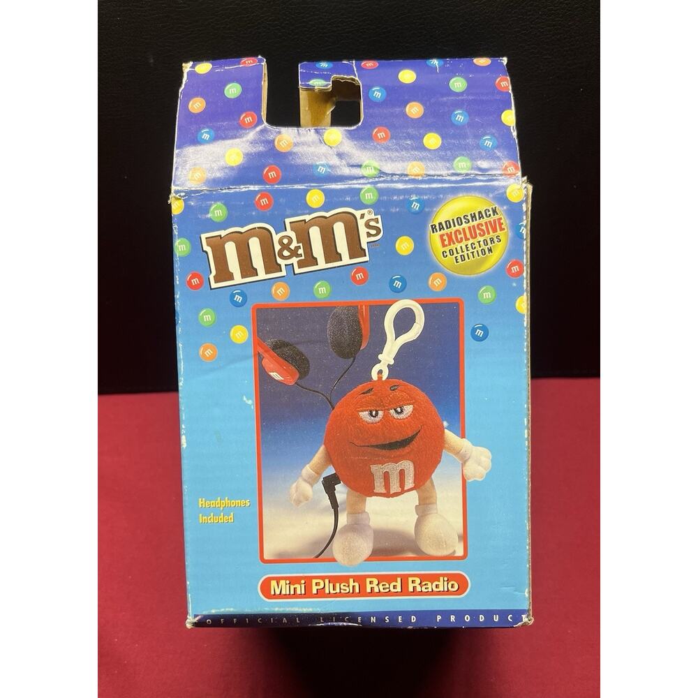 M&Ms Mini Plush Red Radio With Headphones Collectible Radio Shack Exclusive